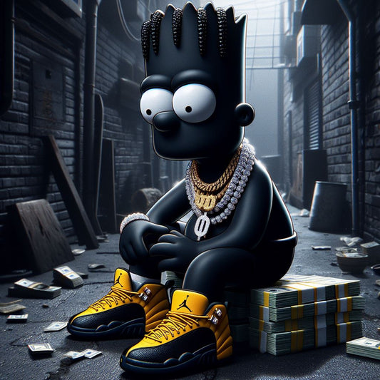 Black Bart Simpson Custom Graphic
